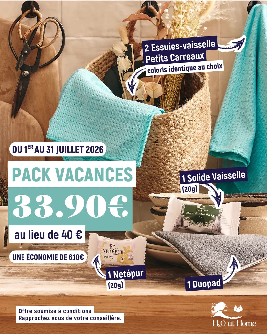 Promotions H2O at Home : les offres de juillet 2026