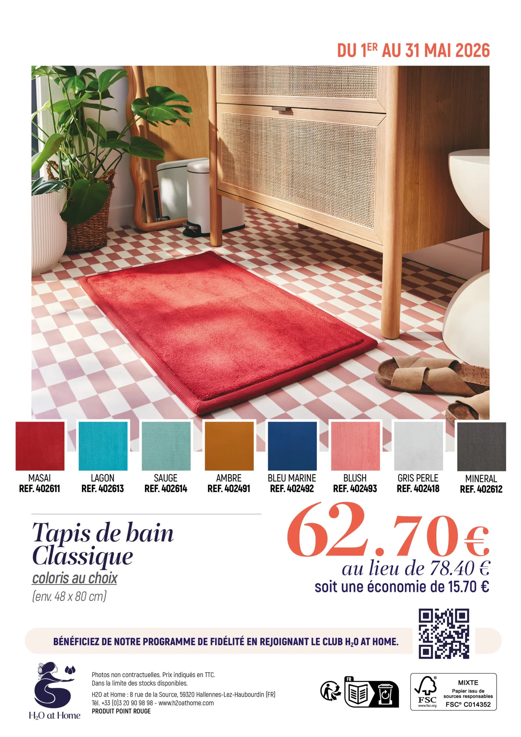 Promo Tapis de bain Classique